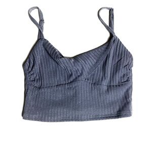 Jed North Cowl crop tank in grey